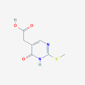 molecular formula C7H8N2O3S B2922259 [4-Hydroxy-2-(methylthio)pyrimidin-5-yl]acetic acid CAS No. 1087605-38-6