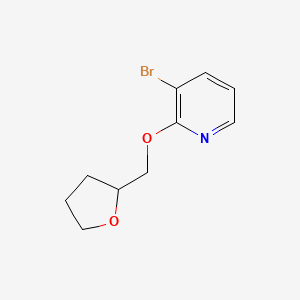 molecular formula C10H12BrNO2 B2922265 3-溴-2-[(氧杂环丁烷-2-基)甲氧基]吡啶 CAS No. 1248638-70-1