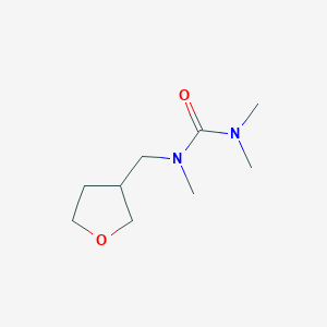 molecular formula C9H18N2O2 B2922267 1,1,3-Trimethyl-3-(oxolan-3-ylmethyl)urea CAS No. 1862452-43-4