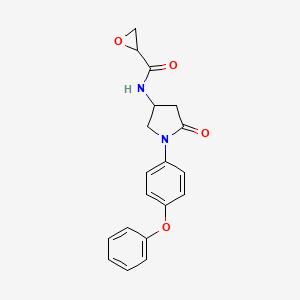 molecular formula C19H18N2O4 B2922268 N-[5-Oxo-1-(4-phenoxyphenyl)pyrrolidin-3-yl]oxirane-2-carboxamide CAS No. 2418713-19-4