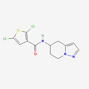 molecular formula C12H11Cl2N3OS B2922271 2,5-二氯-N-(4,5,6,7-四氢吡唑并[1,5-a]吡啶-5-基)噻吩-3-甲酰胺 CAS No. 2034334-63-7