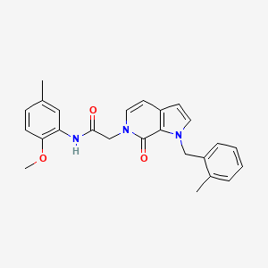 molecular formula C25H25N3O3 B2922274 N-(2-methoxy-5-methylphenyl)-2-[1-(2-methylbenzyl)-7-oxo-1,7-dihydro-6H-pyrrolo[2,3-c]pyridin-6-yl]acetamide CAS No. 1286707-20-7