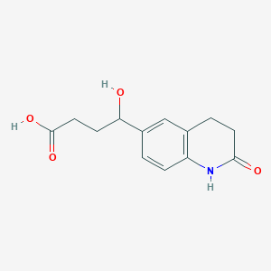 molecular formula C13H15NO4 B2922277 4-Hydroxy-4-(2-oxo-1,2,3,4-tetrahydroquinolin-6-yl)butanoic acid CAS No. 64462-98-2