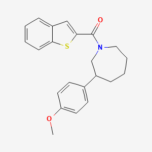 molecular formula C22H23NO2S B2922282 Benzo[b]thiophen-2-yl(3-(4-methoxyphenyl)azepan-1-yl)methanone CAS No. 1797333-69-7