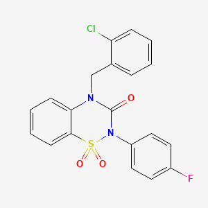 4-(2-chlorobenzyl)-2-(4-fluorophenyl)-2H-1,2,4-benzothiadiazin-3(4H)-one 1,1-dioxide