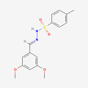 molecular formula C16H18N2O4S B2922291 N-(3,5-二甲氧基苄叉亚甲基)-4-甲基苯磺酰肼 CAS No. 676147-57-2