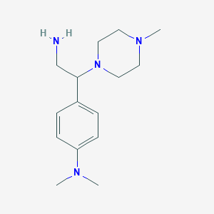 molecular formula C15H26N4 B2922293 (4-[2-氨基-1-(4-甲基哌嗪-1-基)乙基]苯基)二甲胺 CAS No. 951909-73-2