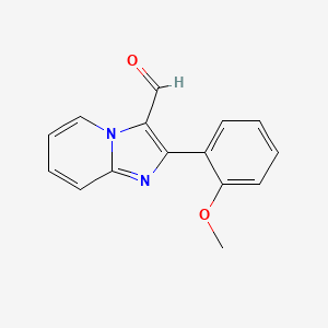 molecular formula C15H12N2O2 B2922298 2-(2-Methoxyphenyl)imidazo[1,2-a]pyridine-3-carbaldehyde CAS No. 898389-32-7