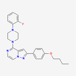 1-[2-(4-butoxyphenyl)pyrazolo[1,5-a]pyrazin-4-yl]-4-(2-fluorophenyl)piperazine