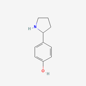 molecular formula C10H13NO B2922312 4-(Pyrrolidin-2-yl)phenol CAS No. 7167-71-7