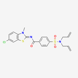 (Z)-N-(6-chloro-3-methylbenzo[d]thiazol-2(3H)-ylidene)-4-(N,N-diallylsulfamoyl)benzamide