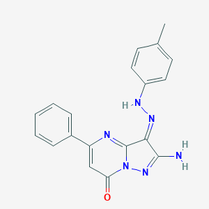 molecular formula C19H16N6O B292233 (3Z)-2-amino-3-[(4-methylphenyl)hydrazinylidene]-5-phenylpyrazolo[1,5-a]pyrimidin-7-one 