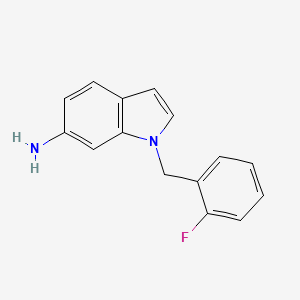 molecular formula C15H13FN2 B2922344 1-[(2-Fluorophenyl)methyl]indol-6-amine CAS No. 1095532-38-9