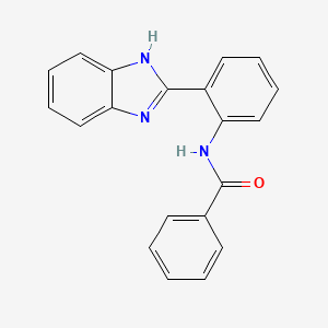 molecular formula C20H15N3O B2922352 N-[2-(1H-1,3-benzodiazol-2-yl)phenyl]benzamide CAS No. 54559-57-8