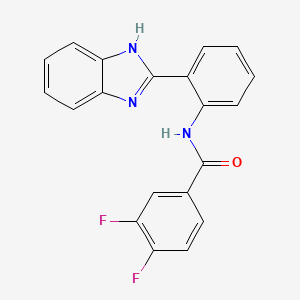 molecular formula C20H13F2N3O B2922358 N-[2-(1H-benzimidazol-2-yl)phenyl]-3,4-difluorobenzamide CAS No. 312749-52-3