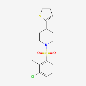 1-((3-Chloro-2-methylphenyl)sulfonyl)-4-(thiophen-2-yl)piperidine