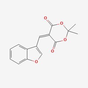 molecular formula C15H12O5 B2922386 5-(1-Benzofuran-3-ylmethylidene)-2,2-dimethyl-1,3-dioxane-4,6-dione CAS No. 2108834-47-3