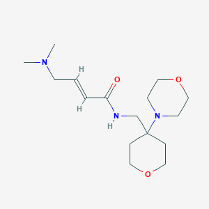 molecular formula C16H29N3O3 B2922387 (E)-4-(Dimethylamino)-N-[(4-morpholin-4-yloxan-4-yl)methyl]but-2-enamide CAS No. 2411324-15-5