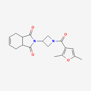 molecular formula C18H20N2O4 B2922389 2-(1-(2,5-dimethylfuran-3-carbonyl)azetidin-3-yl)-3a,4,7,7a-tetrahydro-1H-isoindole-1,3(2H)-dione CAS No. 1903260-47-8