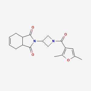 2-[1-(2,5-dimethylfuran-3-carbonyl)azetidin-3-yl]-2,3,3a,4,7,7a-hexahydro-1H-isoindole-1,3-dione