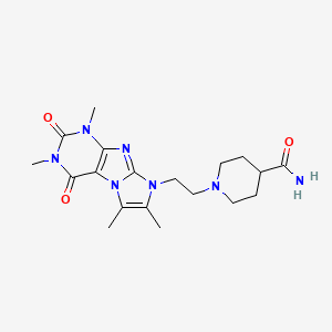 1-(2-(1,3,6,7-tetramethyl-2,4-dioxo-3,4-dihydro-1H-imidazo[2,1-f]purin-8(2H)-yl)ethyl)piperidine-4-carboxamide