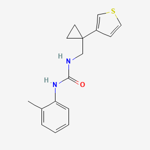 molecular formula C16H18N2OS B2922397 1-(2-Methylphenyl)-3-[(1-thiophen-3-ylcyclopropyl)methyl]urea CAS No. 2415620-36-7