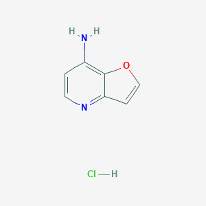 molecular formula C7H7ClN2O B2922398 Furo[3,2-b]pyridin-7-amine-HCl CAS No. 2105005-52-3