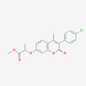 methyl 2-((3-(4-chlorophenyl)-4-methyl-2-oxo-2H-chromen-7-yl)oxy)propanoate