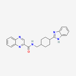 N-((4-(1H-benzo[d]imidazol-2-yl)cyclohexyl)methyl)quinoxaline-2-carboxamide