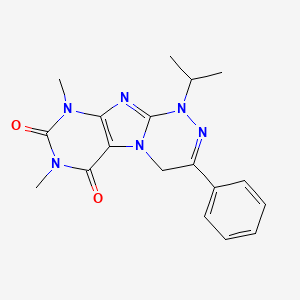 molecular formula C18H20N6O2 B2922414 1-isopropyl-7,9-dimethyl-3-phenyl-7,9-dihydro-[1,2,4]triazino[3,4-f]purine-6,8(1H,4H)-dione CAS No. 919020-01-2