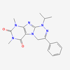 molecular formula C18H20N6O2 B2922414 1-异丙基-7,9-二甲基-3-苯基-7,9-二氢-[1,2,4]三嗪并[3,4-f]嘌呤-6,8(1H,4H)-二酮 CAS No. 919020-01-2