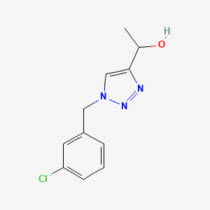 molecular formula C11H12ClN3O B2922419 1-{1-[(3-氯苯基)甲基]-1H-1,2,3-三唑-4-基}乙醇 CAS No. 1517994-33-0