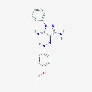 molecular formula C17H18N6O B292242 (4Z)-4-[(4-ethoxyphenyl)hydrazinylidene]-5-imino-1-phenylpyrazol-3-amine 