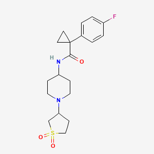 molecular formula C19H25FN2O3S B2922421 N-(1-(1,1-dioxidotetrahydrothiophen-3-yl)piperidin-4-yl)-1-(4-fluorophenyl)cyclopropanecarboxamide CAS No. 2034310-83-1