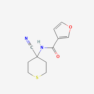 molecular formula C11H12N2O2S B2922424 N-(4-cyanothian-4-yl)furan-3-carboxamide CAS No. 1445328-00-6