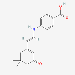molecular formula C17H19NO3 B2922427 4-{[2-(5,5-二甲基-3-氧代-1-环己烯基)乙烯基]氨基}苯甲酸 CAS No. 241146-79-2