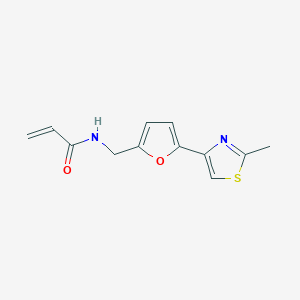 molecular formula C12H12N2O2S B2922442 N-{[5-(2-methyl-1,3-thiazol-4-yl)furan-2-yl]methyl}prop-2-enamide CAS No. 2094426-54-5