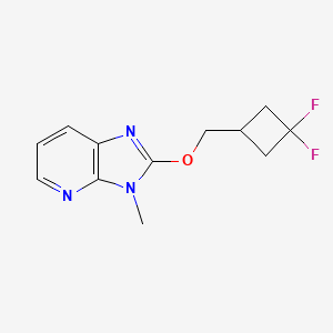 molecular formula C12H13F2N3O B2922445 2-[(3,3-difluorocyclobutyl)methoxy]-3-methyl-3H-imidazo[4,5-b]pyridine CAS No. 2201069-83-0