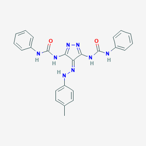 molecular formula C24H22N8O2 B292246 1-[4-[(4-methylphenyl)hydrazinylidene]-5-(phenylcarbamoylamino)pyrazol-3-yl]-3-phenylurea 