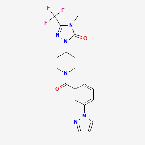 1-(1-(3-(1H-pyrazol-1-yl)benzoyl)piperidin-4-yl)-4-methyl-3-(trifluoromethyl)-1H-1,2,4-triazol-5(4H)-one