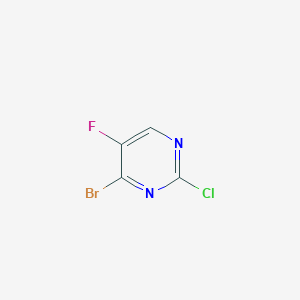 molecular formula C4HBrClFN2 B2922464 4-Bromo-2-chloro-5-fluoropyrimidine CAS No. 1441422-22-5