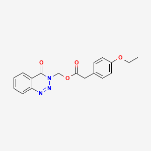 molecular formula C18H17N3O4 B2922468 (4-氧代-1,2,3-苯并三嗪-3-基)甲基 2-(4-乙氧基苯基)乙酸酯 CAS No. 851862-96-9