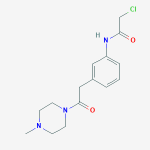 molecular formula C15H20ClN3O2 B2922479 2-Chloro-N-[3-[2-(4-methylpiperazin-1-yl)-2-oxoethyl]phenyl]acetamide CAS No. 2411243-04-2
