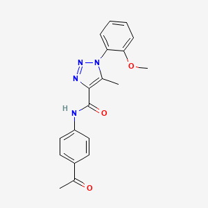 molecular formula C19H18N4O3 B2922481 N-(4-acetylphenyl)-1-(2-methoxyphenyl)-5-methyl-1H-1,2,3-triazole-4-carboxamide CAS No. 871323-32-9
