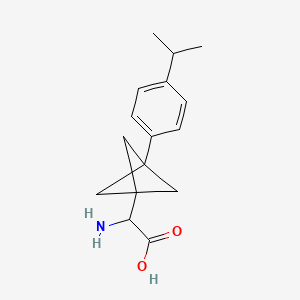 molecular formula C16H21NO2 B2922482 2-Amino-2-[3-(4-propan-2-ylphenyl)-1-bicyclo[1.1.1]pentanyl]acetic acid CAS No. 2287263-52-7