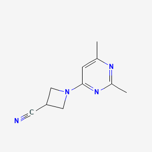molecular formula C10H12N4 B2922488 1-(2,6-Dimethylpyrimidin-4-yl)azetidine-3-carbonitrile CAS No. 2034285-46-4