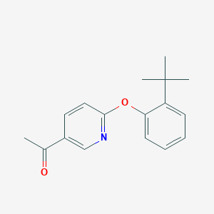 molecular formula C17H19NO2 B2922489 5-Acetyl-2-(2-tert-butylphenoxy) pyridine CAS No. 1554472-61-5