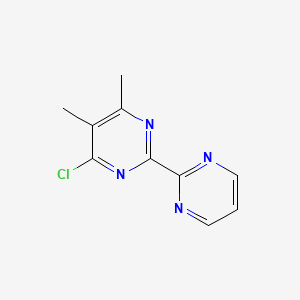 molecular formula C10H9ClN4 B2922496 4-Chloro-5,6-dimethyl-2-pyrimidin-2-ylpyrimidine CAS No. 1179266-29-5