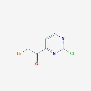 molecular formula C6H4BrClN2O B2922516 2-溴-1-(2-氯嘧啶-4-基)乙酮 CAS No. 1312815-21-6