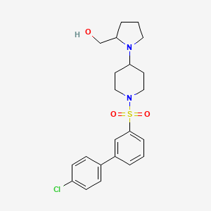 (1-(1-((4'-Chloro-[1,1'-biphenyl]-3-yl)sulfonyl)piperidin-4-yl)pyrrolidin-2-yl)methanol